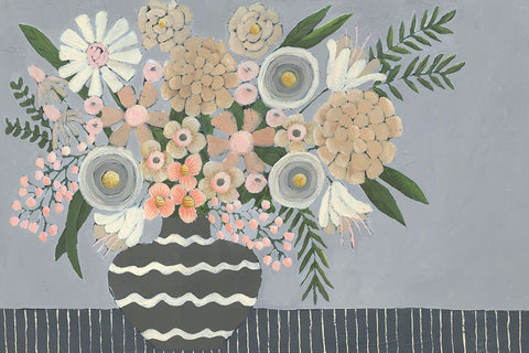 Venusta Flores I Black Modern Wood Framed Art Print by Moore, Regina