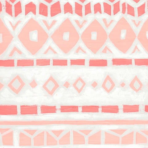 Blush Loom IV White Modern Wood Framed Art Print with Double Matting by Vess, June Erica