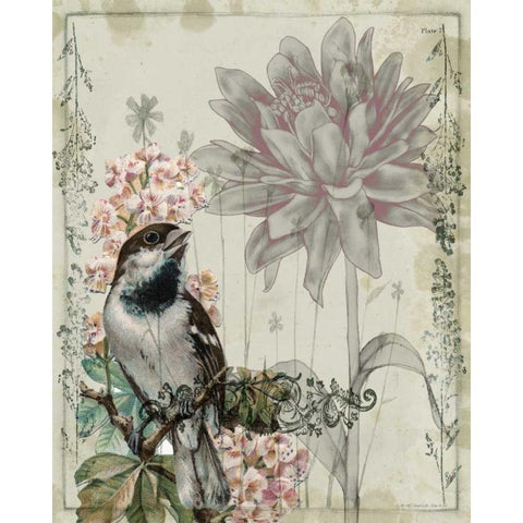 Mauve Melody I White Modern Wood Framed Art Print by Goldberger, Jennifer