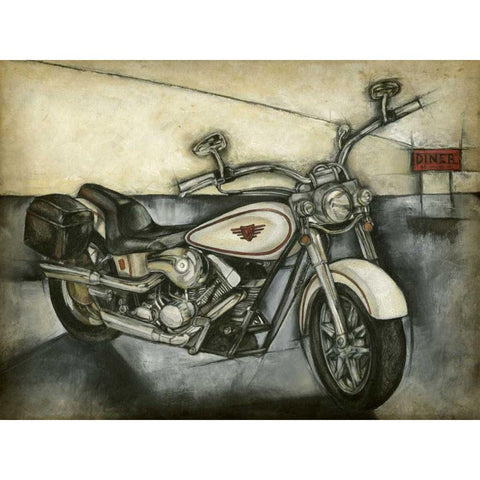 Motorcycle Memories I Gold Ornate Wood Framed Art Print with Double Matting by Goldberger, Jennifer