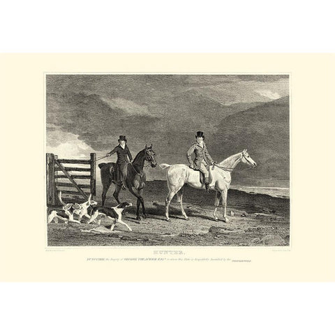 Custom Hunter White Modern Wood Framed Art Print by Scott, John