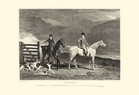 Custom Hunter White Modern Wood Framed Art Print with Double Matting by Scott, John