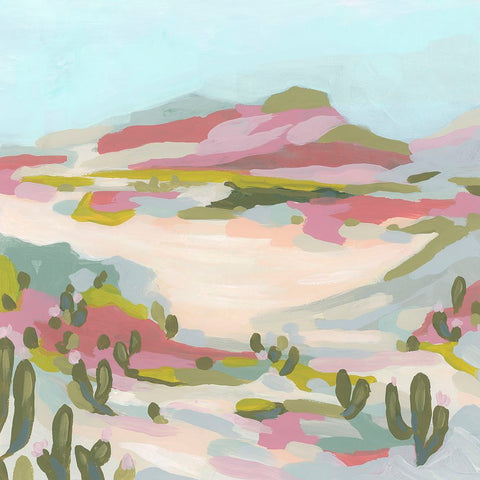 Vista Nopal II Black Ornate Wood Framed Art Print with Double Matting by Vess, June Erica