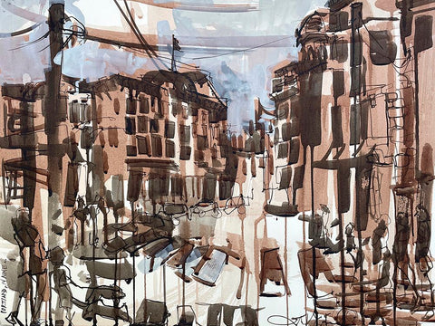 Portland Maine I White Modern Wood Framed Art Print with Double Matting by Ferrell, Erin McGee