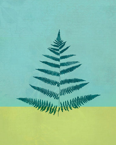 Leaves Green I White Modern Wood Framed Art Print with Double Matting by Bagnato, Judi