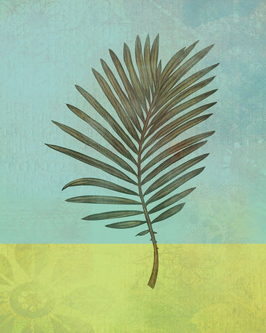 Leaves Green III Black Modern Wood Framed Art Print by Bagnato, Judi