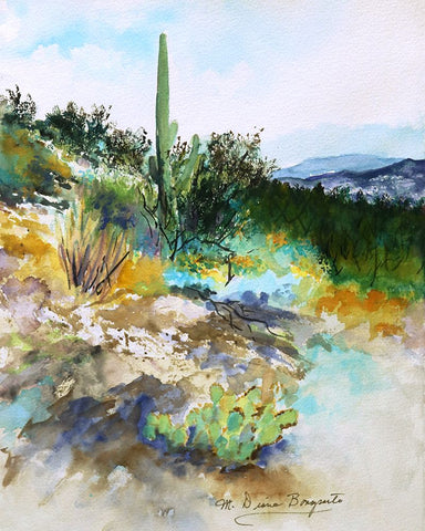 High Desert Scene Black Modern Wood Framed Art Print by Bonaparte, Diane