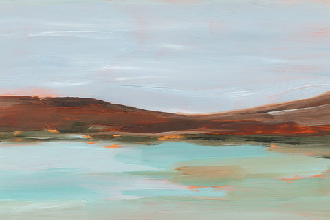 Umber Mountain Range II Black Modern Wood Framed Art Print by Harper, Ethan