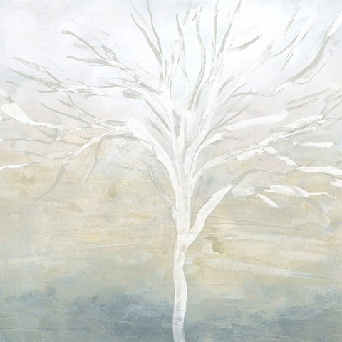 Ghost Tree I White Modern Wood Framed Art Print with Double Matting by Vess, June Erica