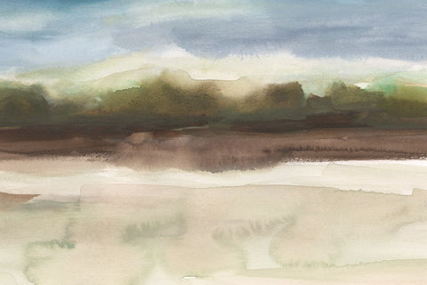 Blended Treeline II Black Modern Wood Framed Art Print by Harper, Ethan