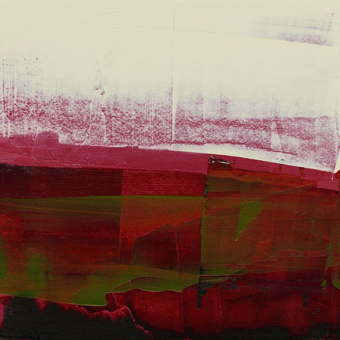 Abstract Veil II White Modern Wood Framed Art Print with Double Matting by Gordon, Sharon