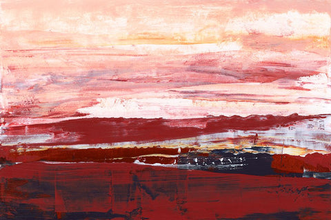 Summerset I White Modern Wood Framed Art Print with Double Matting by Gordon, Sharon