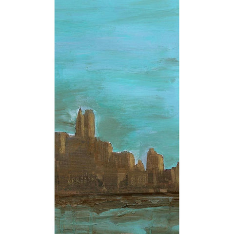 Manhattan Triptych III White Modern Wood Framed Art Print by Ludwig, Alicia