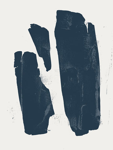 Custom Triple Block Print II Black Modern Wood Framed Art Print by Green, Jacob