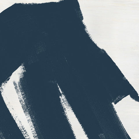 Custom Block Brushwork III Black Modern Wood Framed Art Print by Vess, June Erica