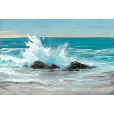 Crashing Wave II Gold Ornate Wood Framed Art Print with Double Matting by OToole, Tim