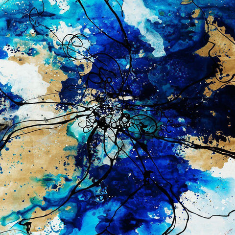 Allure I Black Modern Wood Framed Art Print with Double Matting by Drotar, Rikki