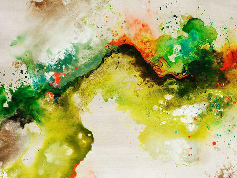 Animated Flow I Black Ornate Wood Framed Art Print with Double Matting by Drotar, Rikki