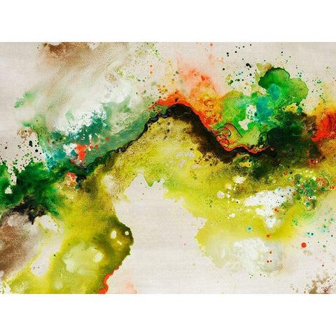 Animated Flow I White Modern Wood Framed Art Print by Drotar, Rikki