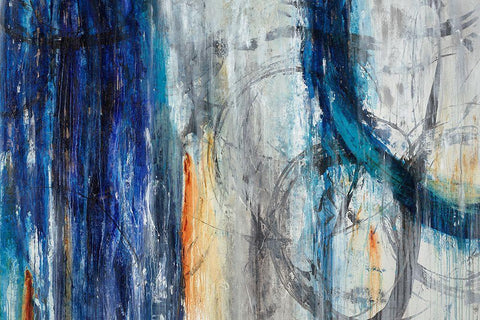 Barbados Blue Black Ornate Wood Framed Art Print with Double Matting by Maas, Jodi