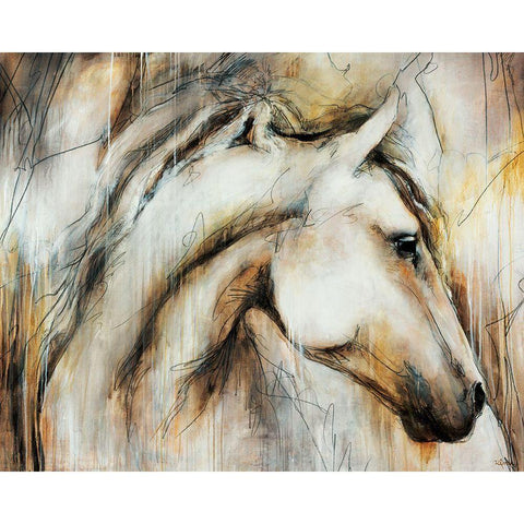 Calm Beauty Black Modern Wood Framed Art Print with Double Matting by Drotar, Rikki