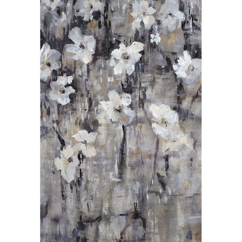 Chelsea Floral Black Modern Wood Framed Art Print by Maas, Jodi