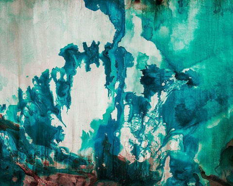 Icecap White Modern Wood Framed Art Print with Double Matting by Taylor, Kari