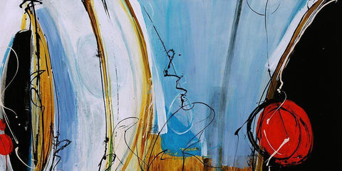 Playground Pops White Modern Wood Framed Art Print with Double Matting by Douglass, Farrell