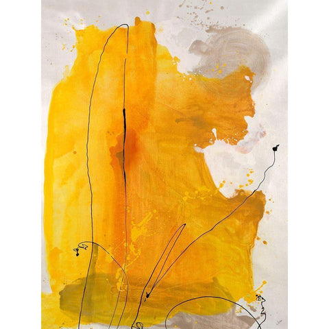 Jovial II White Modern Wood Framed Art Print by Drotar, Rikki