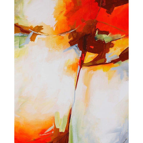 Red Arrow White Modern Wood Framed Art Print by Edmunds, Sydney