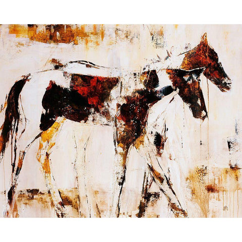 Side by Side Black Modern Wood Framed Art Print with Double Matting by Maas, Jodi