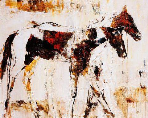 Side by Side Black Ornate Wood Framed Art Print with Double Matting by Maas, Jodi