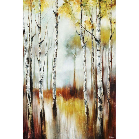 Silent Woods White Modern Wood Framed Art Print by Drotar, Rikki