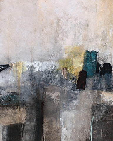 Slowly Goes the Night White Modern Wood Framed Art Print with Double Matting by Rabo, Clayton