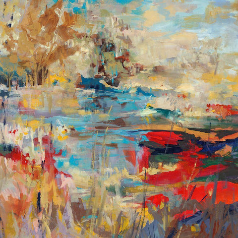 Oak Creek Black Ornate Wood Framed Art Print with Double Matting by Maas, Jodi