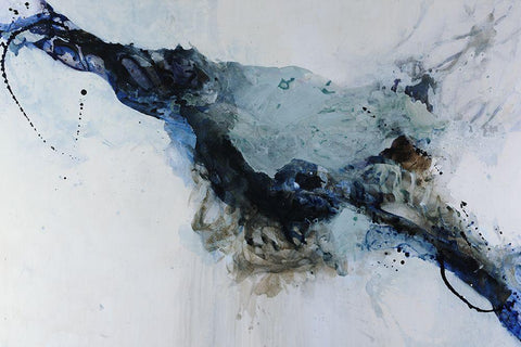 Swift Undercurrent Black Ornate Wood Framed Art Print with Double Matting by Taylor, Kari