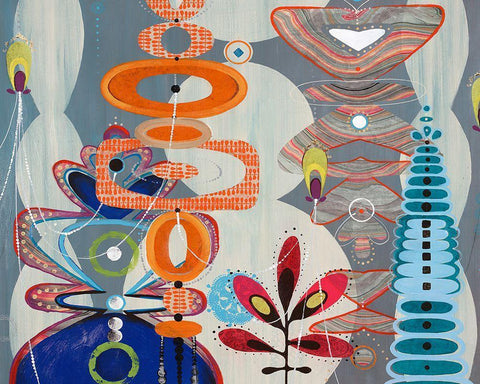 Wonka World White Modern Wood Framed Art Print with Double Matting by Edmunds, Sydney