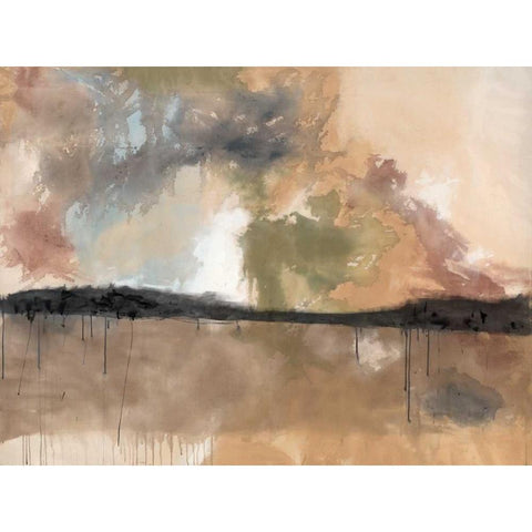 Ambient Landscape II Black Modern Wood Framed Art Print with Double Matting by Jasper, Sisa