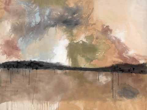 Ambient Landscape II Black Ornate Wood Framed Art Print with Double Matting by Jasper, Sisa