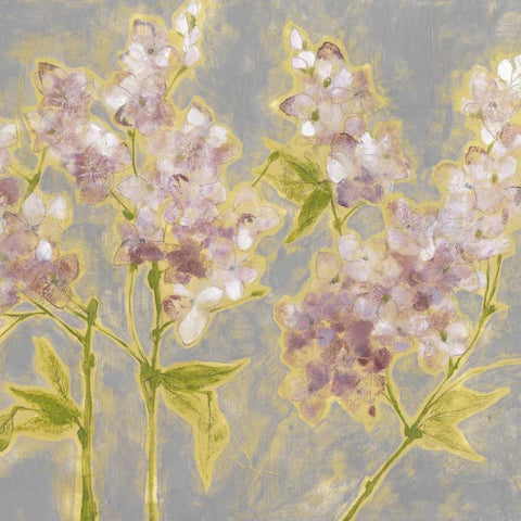 Ethereal Flowers II Gold Ornate Wood Framed Art Print with Double Matting by Goldberger, Jennifer