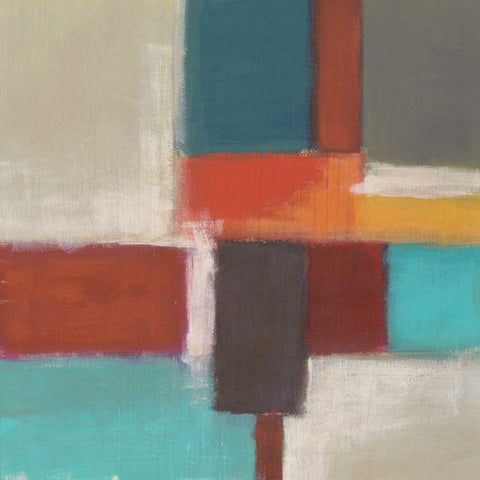 Uptown Lights IV Black Modern Wood Framed Art Print with Double Matting by Vess, June Erica