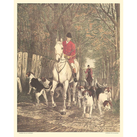 Morning - Going to Cover Black Modern Wood Framed Art Print by Douglas, Edward A.S.