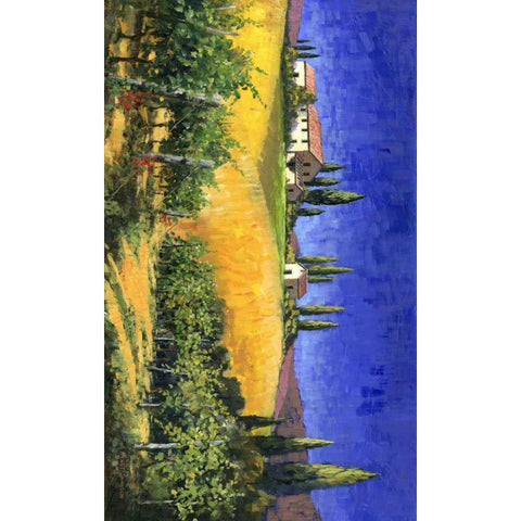 Tuscan Evening Black Modern Wood Framed Art Print by Swanson, Michael