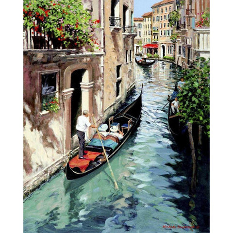 Canal Interno White Modern Wood Framed Art Print by Swanson, Michael