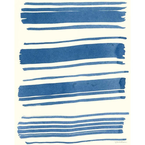 Macrame Blue III Gold Ornate Wood Framed Art Print with Double Matting by Lam, Vanna