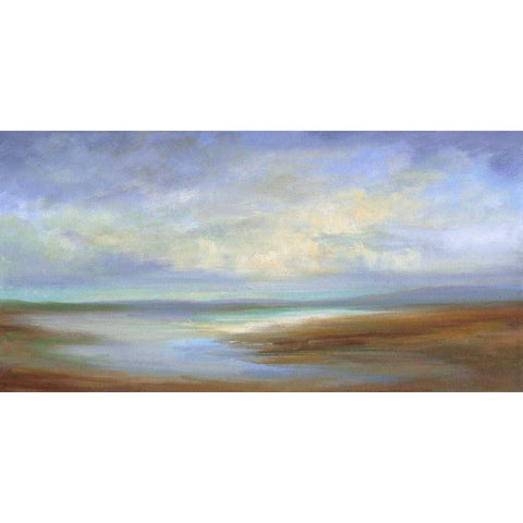 Sand Bar Gold Ornate Wood Framed Art Print with Double Matting by Finch, Sheila