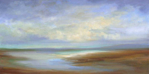 Sand Bar Black Ornate Wood Framed Art Print with Double Matting by Finch, Sheila