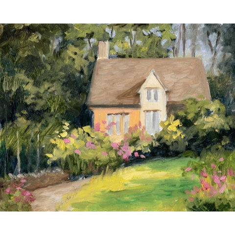Cotswold Cottage III Black Modern Wood Framed Art Print by Weber, Mary Jean