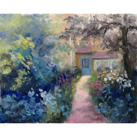Cotswold Cottage VI Black Modern Wood Framed Art Print with Double Matting by Weber, Mary Jean