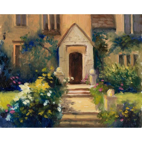 Cotswold Cottage VII Black Modern Wood Framed Art Print with Double Matting by Weber, Mary Jean
